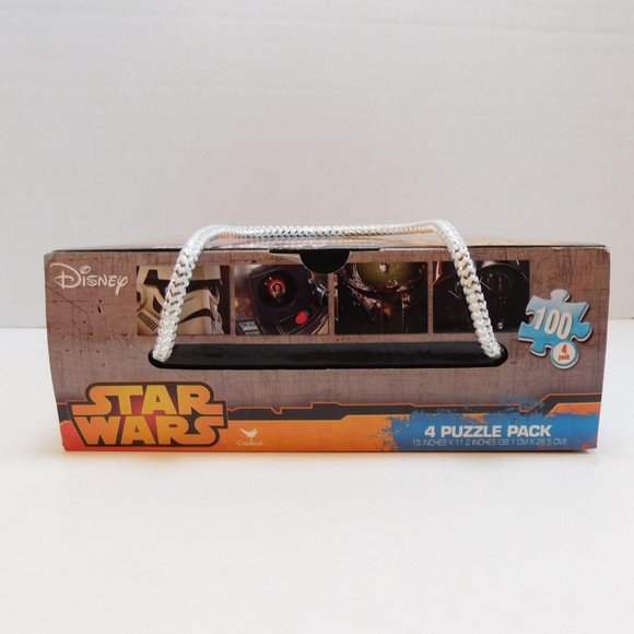 Star Wars 4 puzzle pack Boba Fett R2D2 Princess Leia Darth Vader Cardinal Disney - Picture 6 of 8